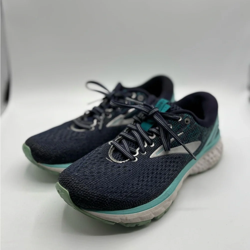Brooks Ghost 11 Navy Teal Running Shoes Women’s 8.5